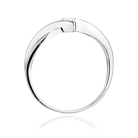 14k (585) White Gold Ring | 0.08ct Diamond | GREMARI Jewelry
