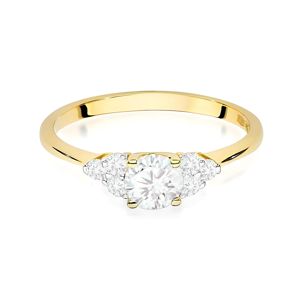 Prsten ze 14karátového zlata (585) | 0,50 ct a 0,18 ct laboratorních diamantů | Šperkový dárek