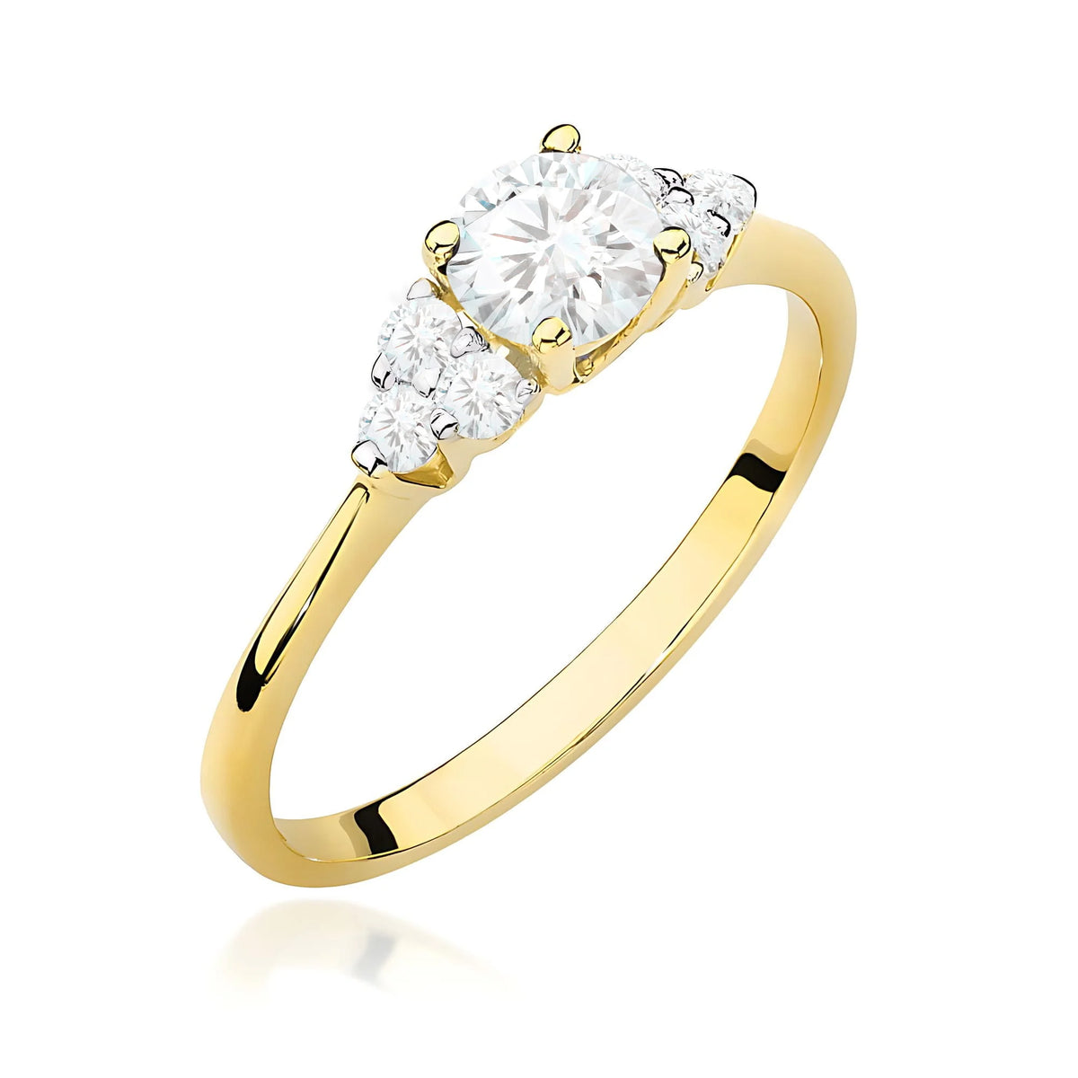 Prsten ze 14karátového zlata (585) | 0,50 ct a 0,18 ct laboratorních diamantů | Šperkový dárek