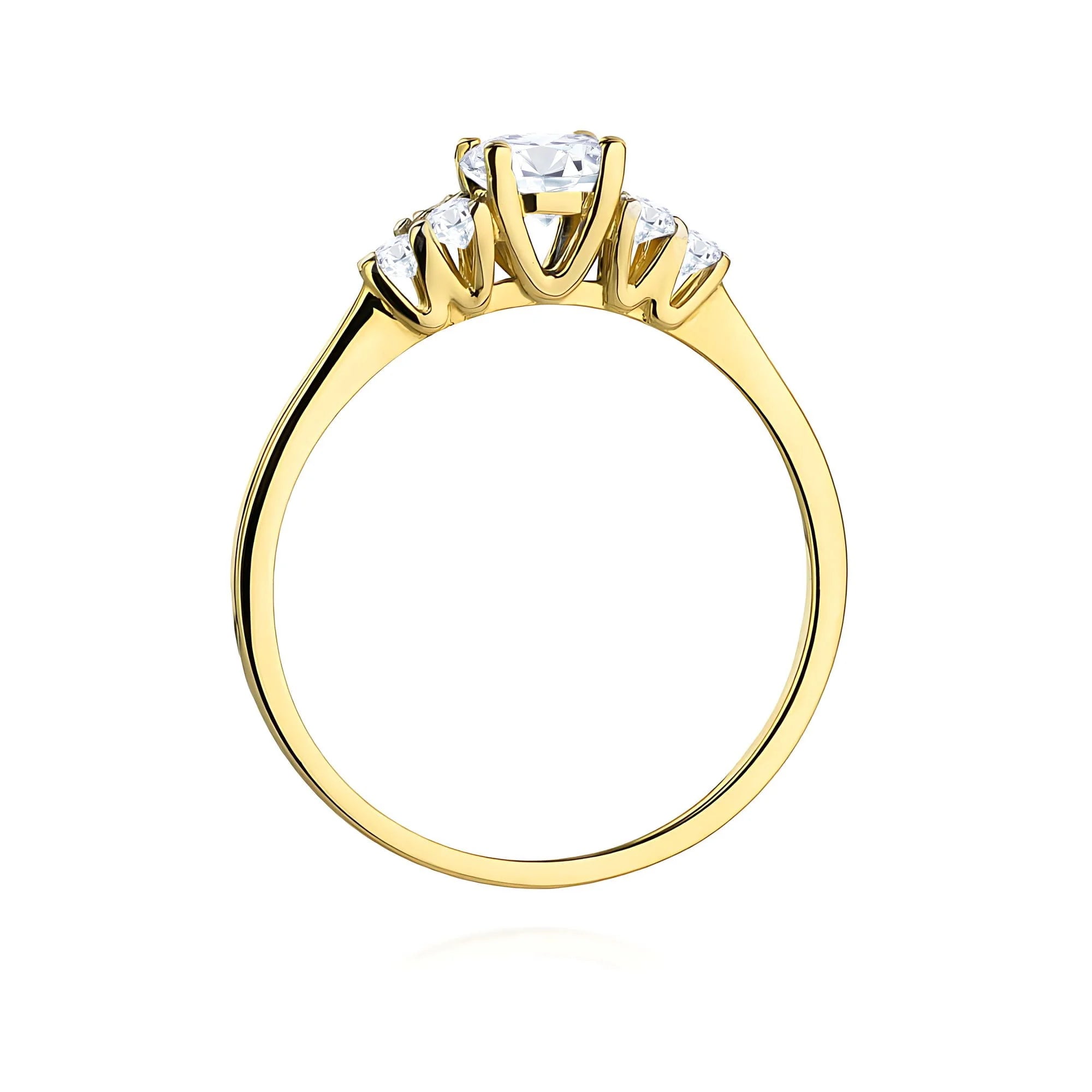 14k Gold (585) Ring | 0.50ct & 0.18ct Lab Diamonds | Jewelry Gift
