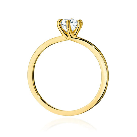 Gold 14k(585) ring with 0,50ct diamond. Perfect for a gift.
