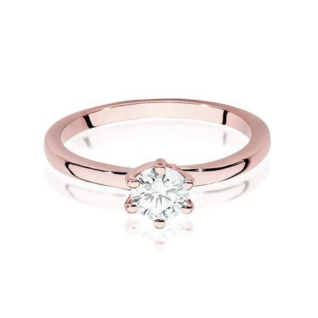 Rose Gold 14k(585) ring with 0,50ct diamond. Perfect for a gift.