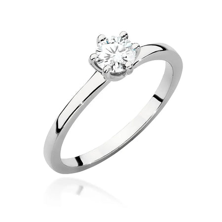 Prsten z bílého zlata 14k (585) s diamantem 0,40 ct. Skvělý jako dárek.