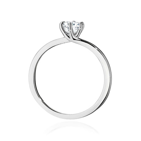 Prsten z bílého zlata 14k (585) s diamantem 0,40 ct. Skvělý jako dárek.