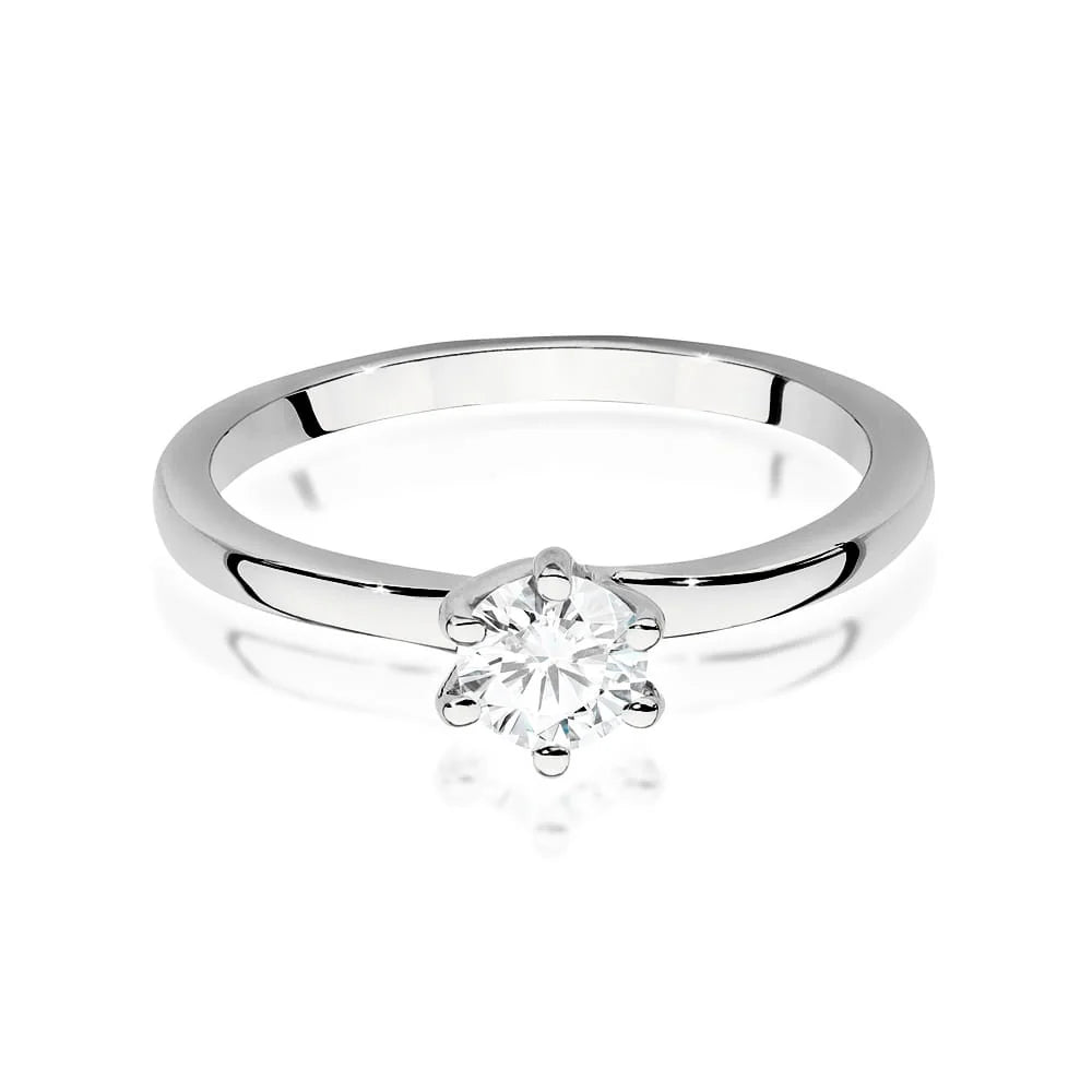 Prsten z bílého zlata 14k (585) s diamantem 0,40 ct. Skvělý jako dárek.