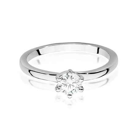 Prsten z bílého zlata 14k (585) s diamantem 0,40 ct. Skvělý jako dárek.
