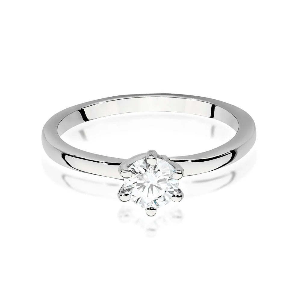 White Gold 14k(585) ring with 0,50ct diamond. Perfect for a gift.