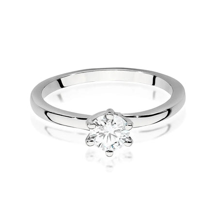 White Gold 14k(585) ring with 0,50ct diamond. Perfect for a gift.