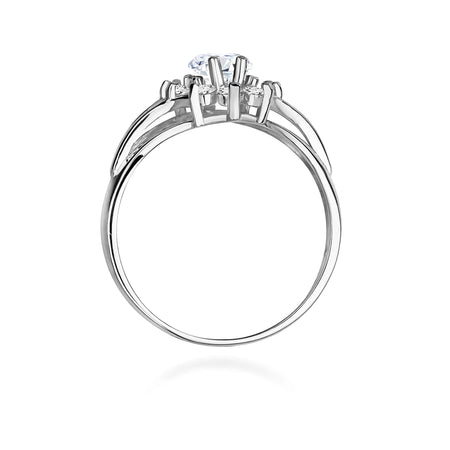 White Gold 14k(585) ring with 0,70ct and 0,30ct lab grown diamonds. Perfect for a gift.