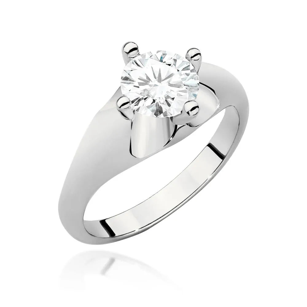 White Gold 14k(585) ring with 1,00ct diamond. Perfect for a gift.