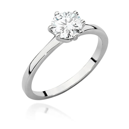 Prsten z bílého zlata 14k(585) s diamantem 1,00 ct. Skvělý jako dárek.