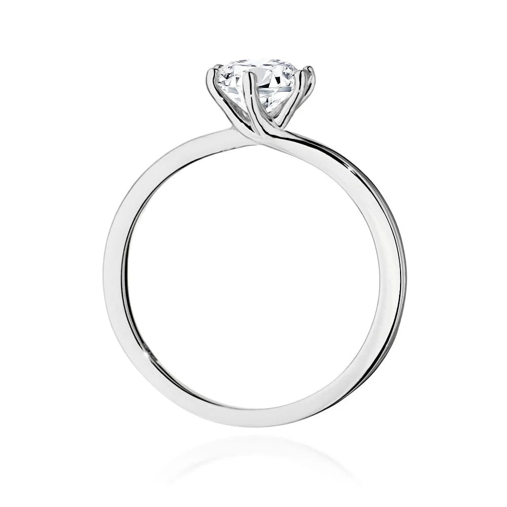 Prsten z bílého zlata 14k(585) s diamantem 1,00 ct. Skvělý jako dárek.