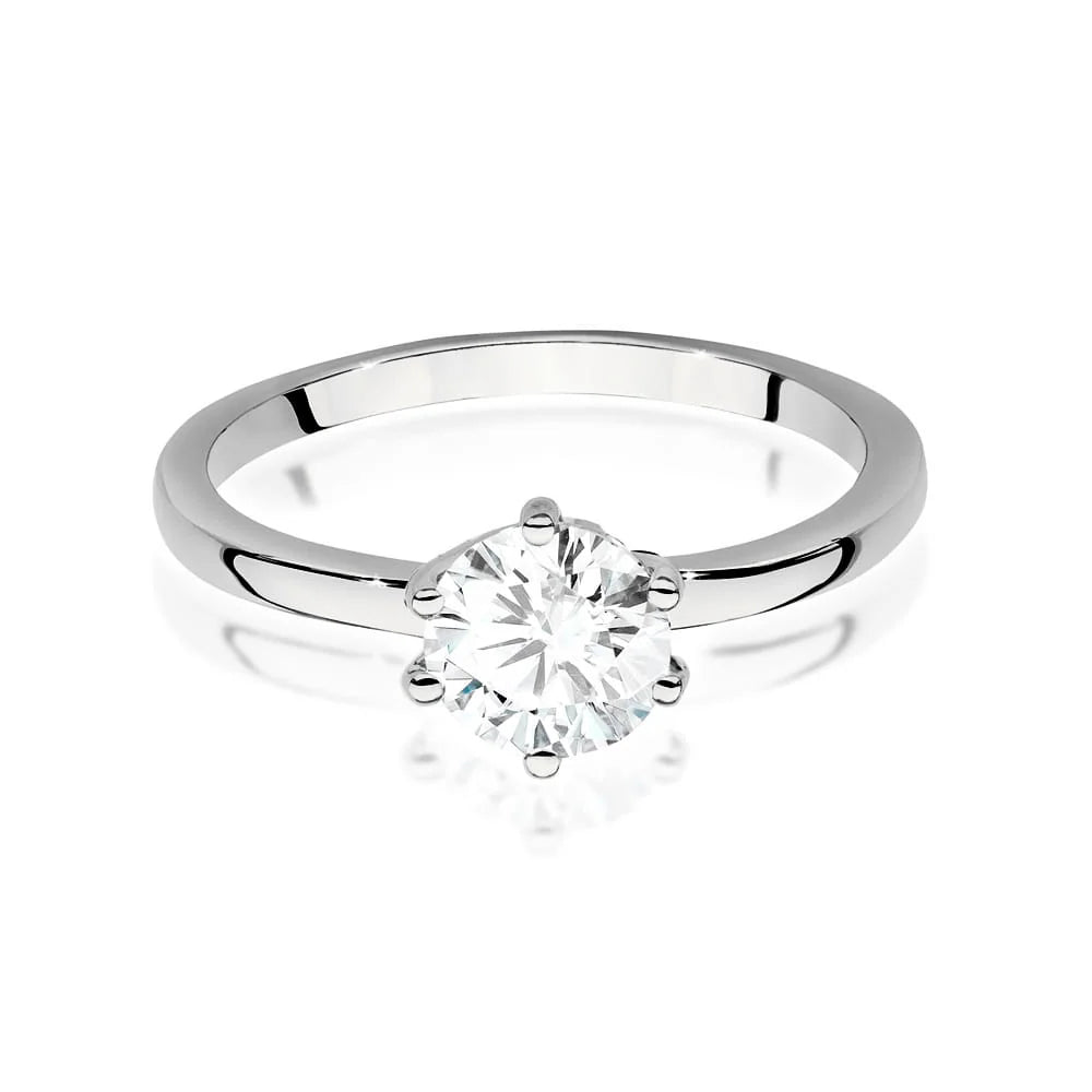 Prsten z bílého zlata 14k(585) s diamantem 1,00 ct. Skvělý jako dárek.