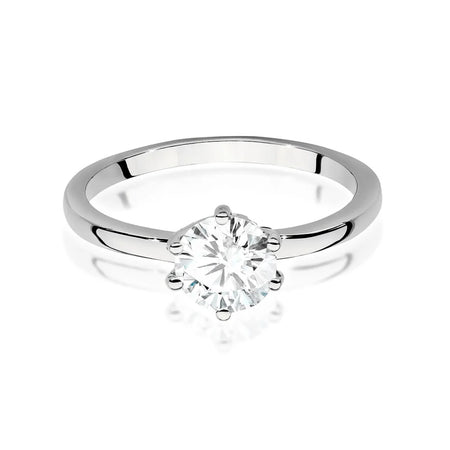 Prsten z bílého zlata 14k(585) s diamantem 1,00 ct. Skvělý jako dárek.