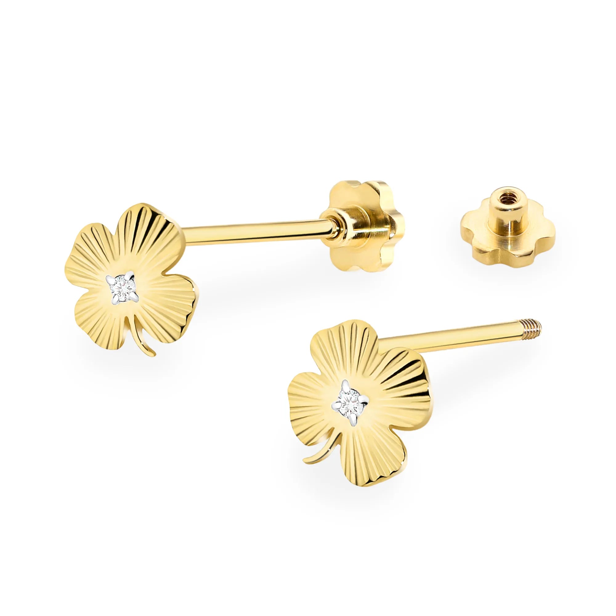 zlaté náušnice s diamanty 0,01 ct k0073-diw-02