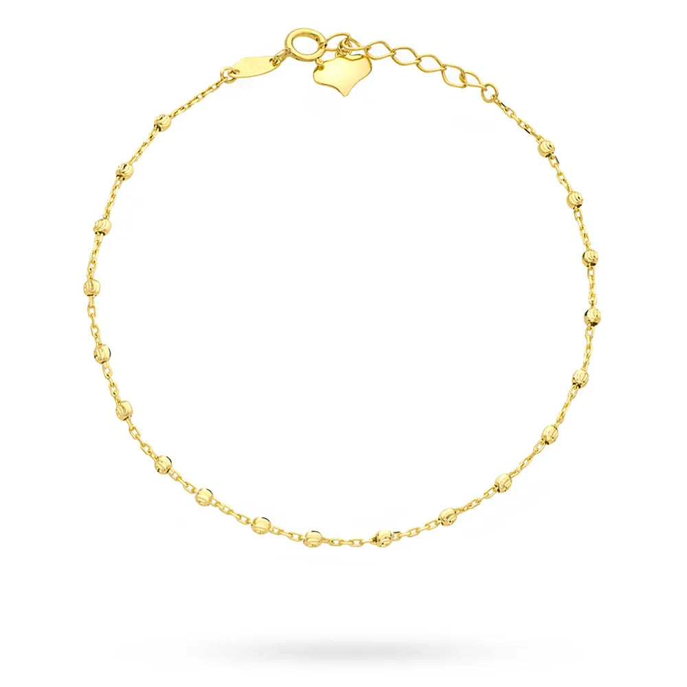 14k gold bracelet is packaged in an elegant black box and a gift bag,  Our jewellery comes with a tag showing the fineness.