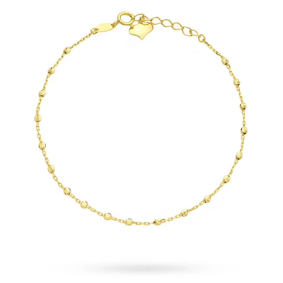 Náramek ze 14karátového zlata je zabalen v elegantní černé krabičce a dárkové tašce. Naše šperky jsou opatřeny štítkem s ryzostí.