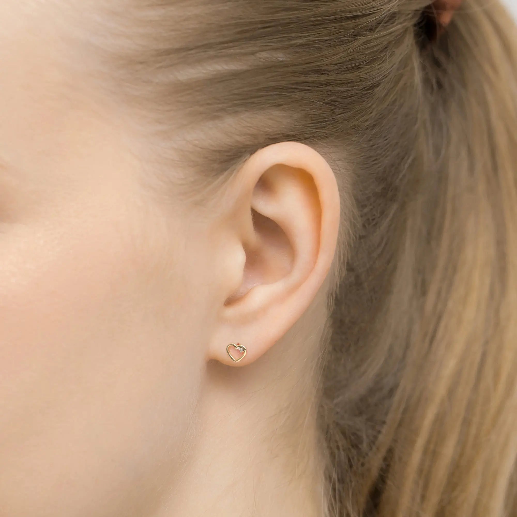 14k Gold (585) Earrings | 0.01ct Diamonds | GREMARI Jewelry