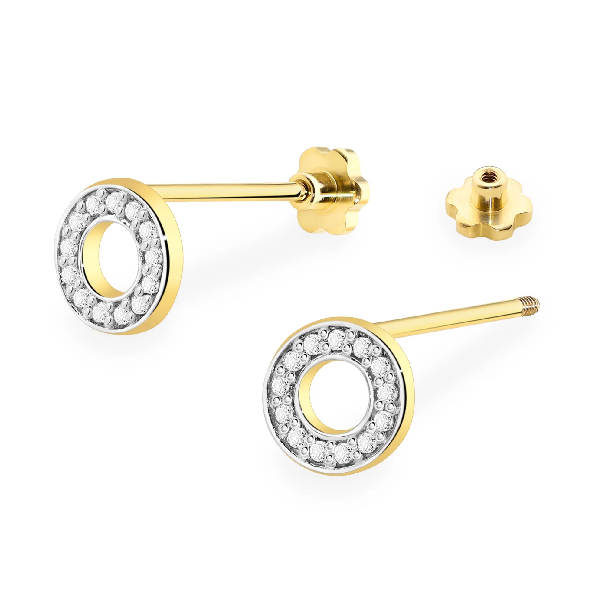 14k Gold (585) Earrings | 0.13ct Diamonds | GREMARI Jewelry