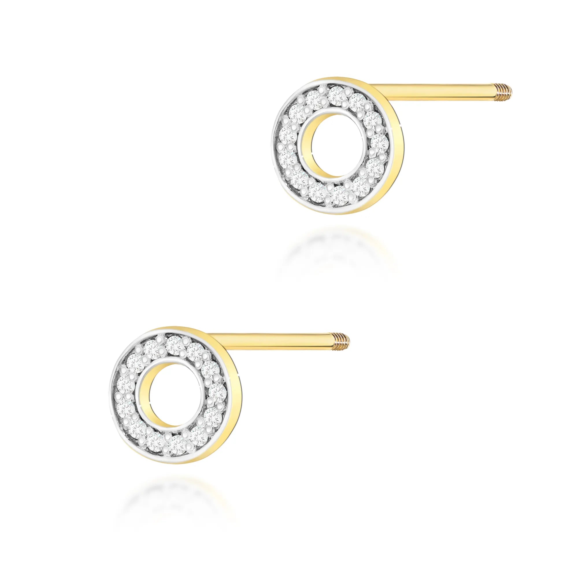 14k Gold (585) Earrings | 0.13ct Diamonds | GREMARI Jewelry