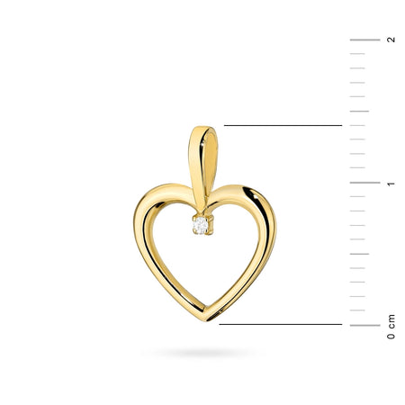 14k Gold (585) Necklace | Heart Pendant & Cubic Zirconia | GREMARI Gift