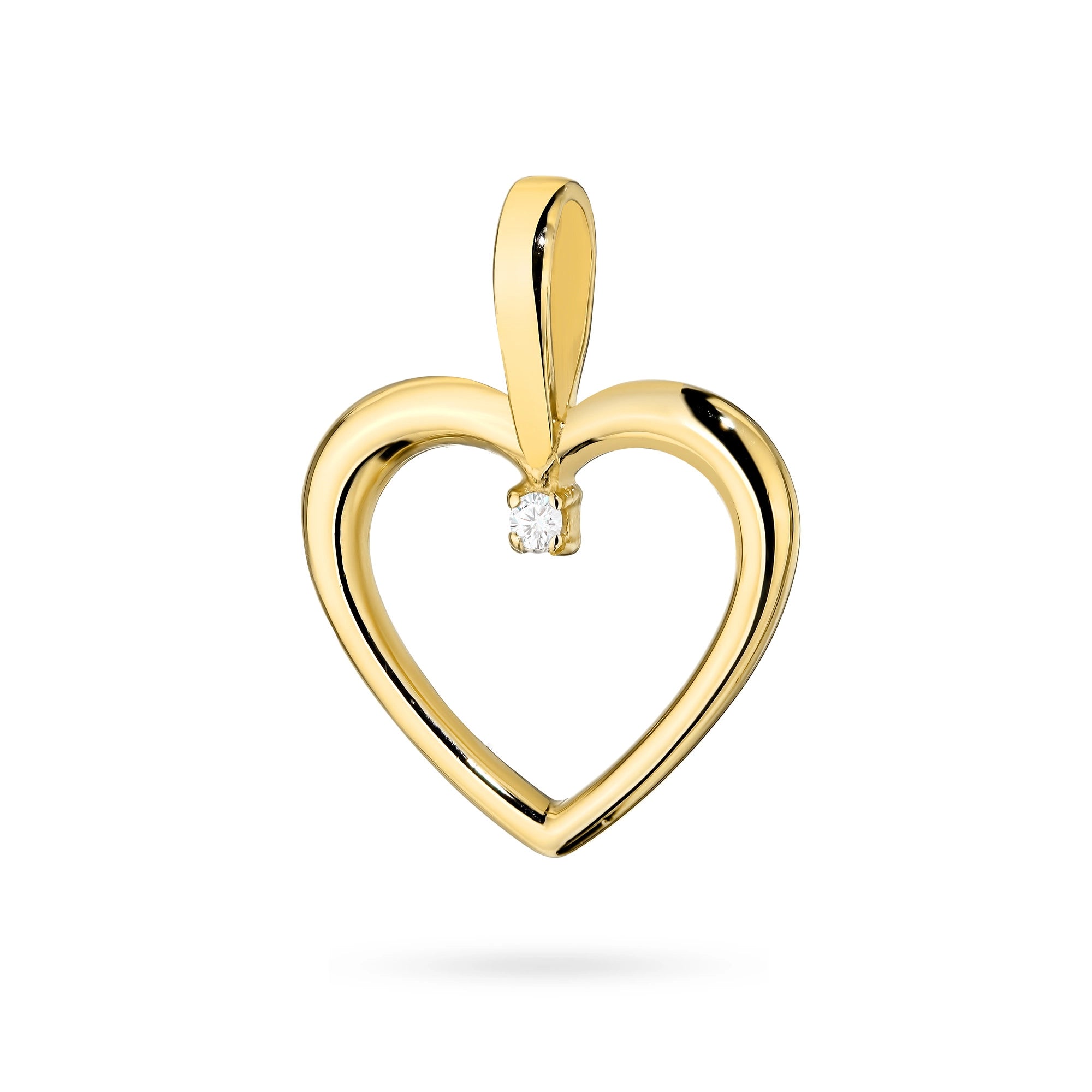 14k Gold (585) Necklace | Heart Pendant & Cubic Zirconia | GREMARI Gift