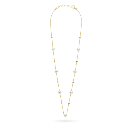 Náhrdelník ze zlata 14k(585) s perlou ve starobylém stylu. Objednejte dárek pro maminku, přítelkyni nebo snoubenku.