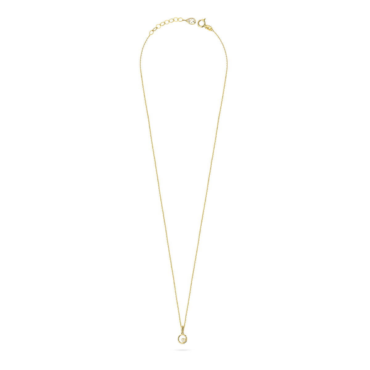 14k Gold (585) Necklace | Heart Shaped Pendant & Zirconia | GREMARI Jewelry