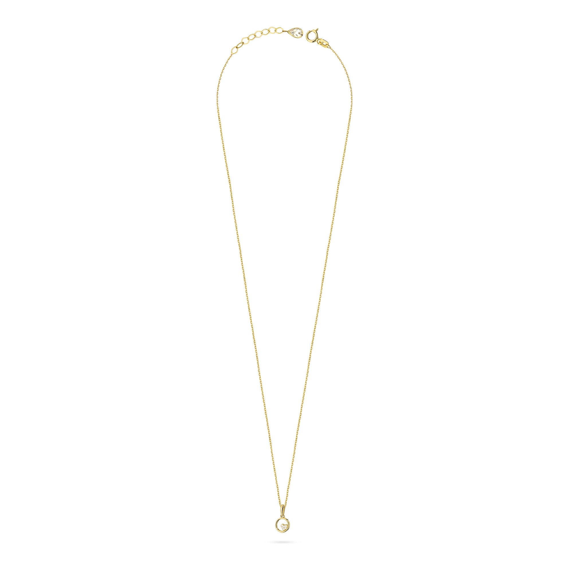 14k Gold (585) Necklace | Heart Shaped Pendant & Zirconia | GREMARI Jewelry