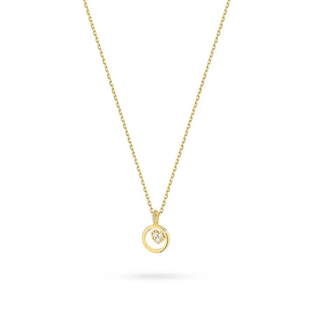 14k Gold (585) Necklace | Heart Shaped Pendant & Zirconia | GREMARI Jewelry