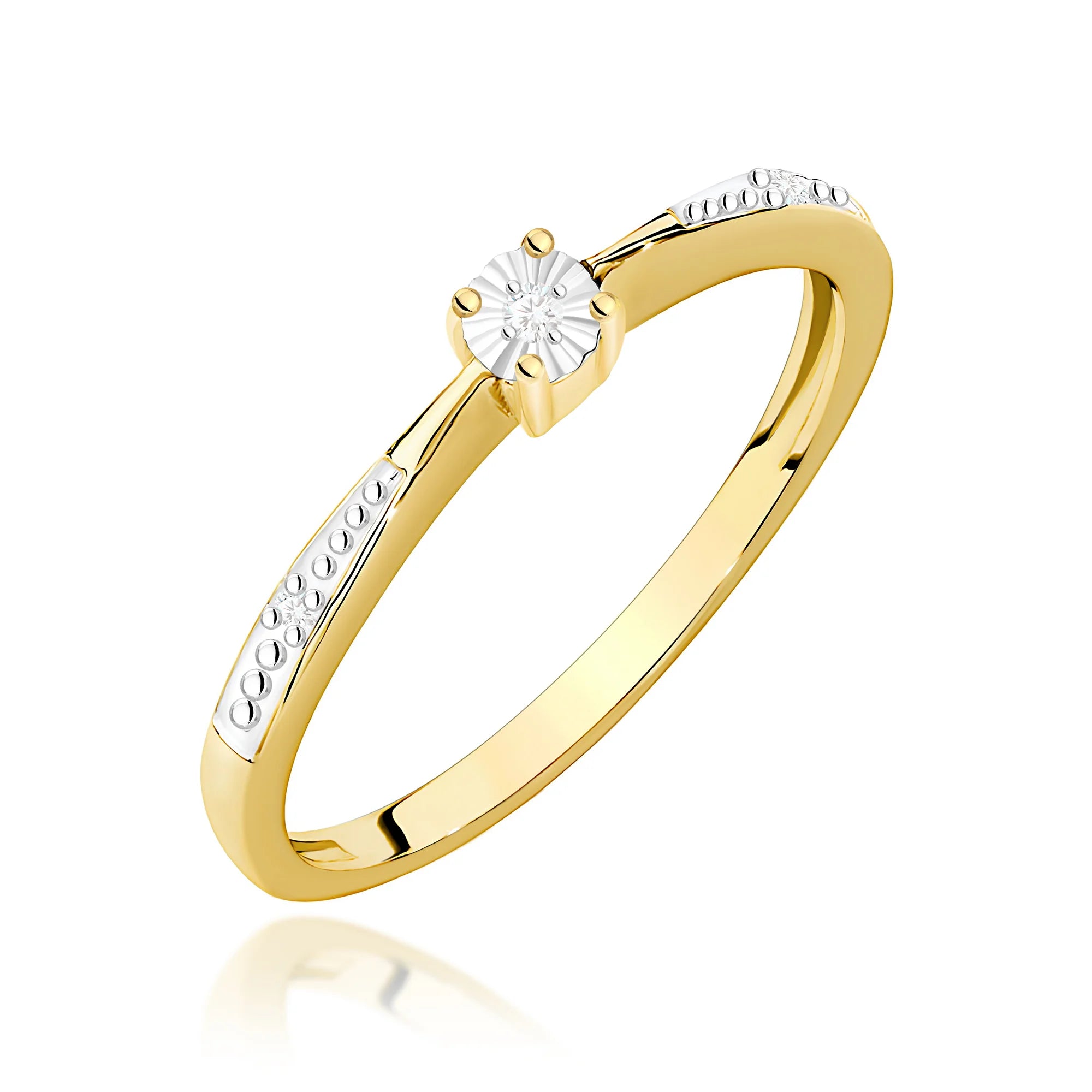 14K (585) Gold Ring | 0.02ct Diamonds | GREMARI Jewelry