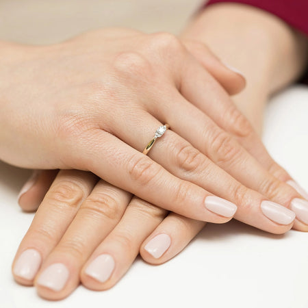 14k (585) Gold Rings | 0.10ct and 0.03ct Lab-diamonds | GREMARI Jewelry
