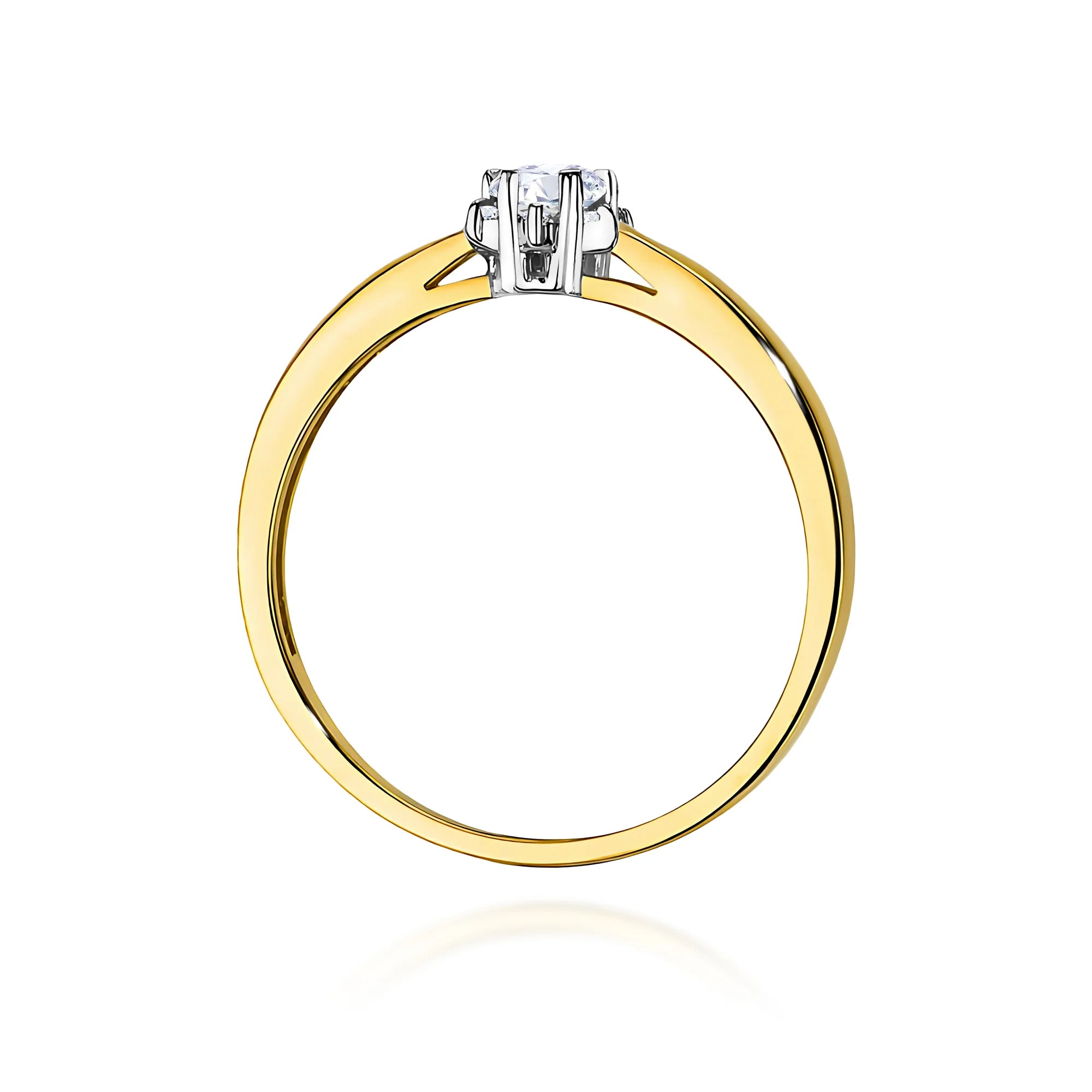 14k Gold (585) Ring | 0.10ct & 0.052ct Diamonds | GREMARI Jewelry
