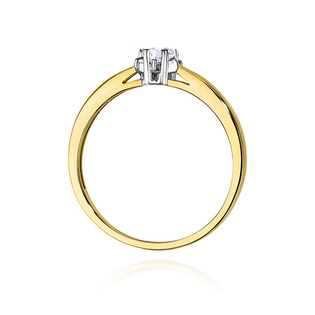 14k Gold (585) Ring | 0.10ct & 0.052ct Diamonds | GREMARI Jewelry
