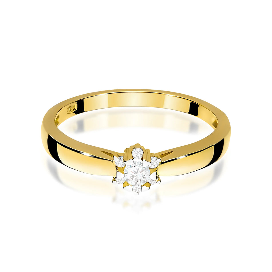 14k Gold (585) Ring | 0.10ct & 0.052ct Diamonds | GREMARI Jewelry
