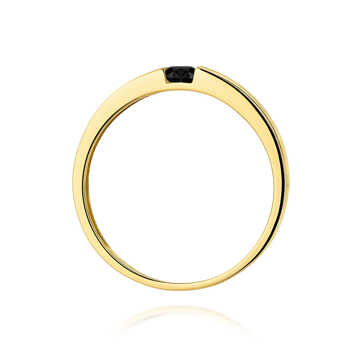 14k (585) Gold Rings | 0.12ct Black Diamond | GREMARI Jewelry
