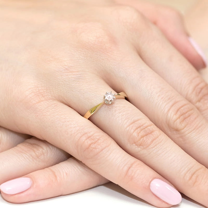 14k (585) Gold Ring | 0.15ct Diamond | GREMARI Jewelry
