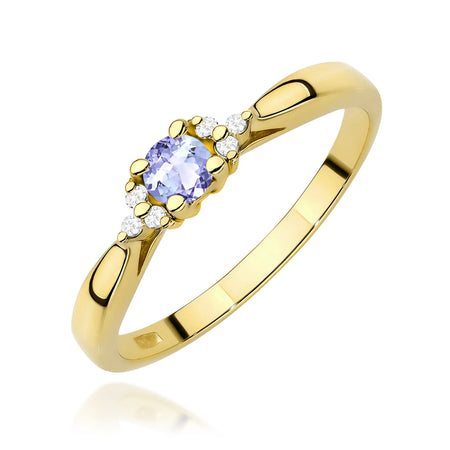 14k (585) Gold Rings | 0.15ct Tansanit and 0.03ct Diamonds | GREMARI Jewelry
