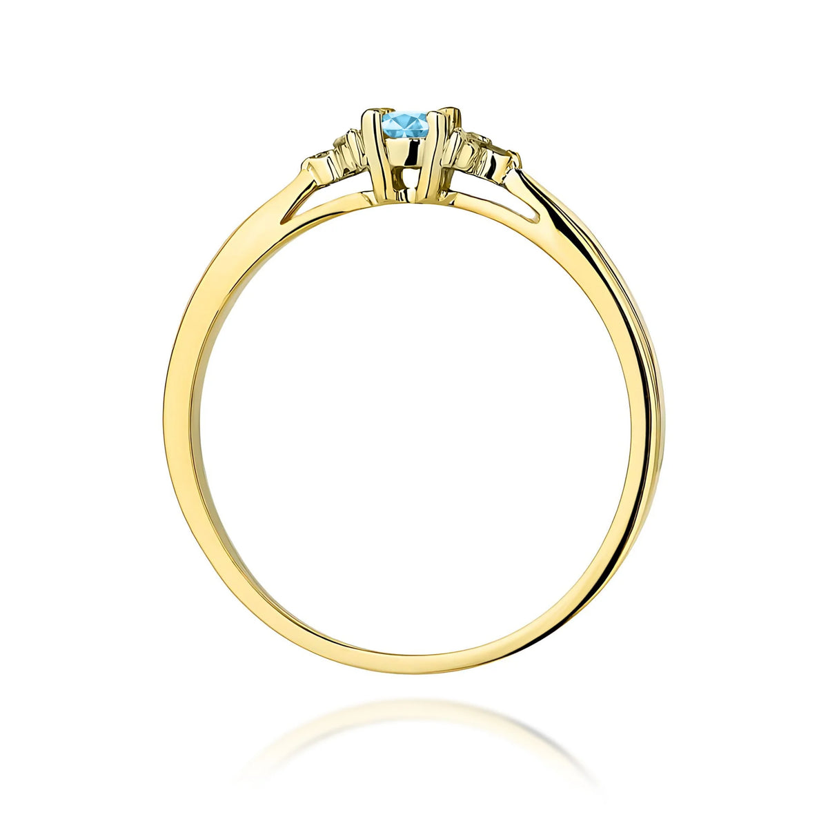 14k (585) Gold Rings | 0.15ct Topaz and 0.03ct Diamonds | GREMARI Jewelry
