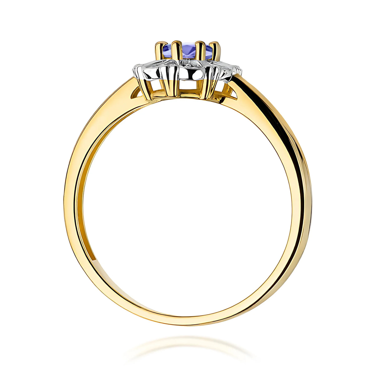14k (585) Gold Ring | 0.40ct Tansanit and 0.069ct Diamonds | GREMARI Jewelry