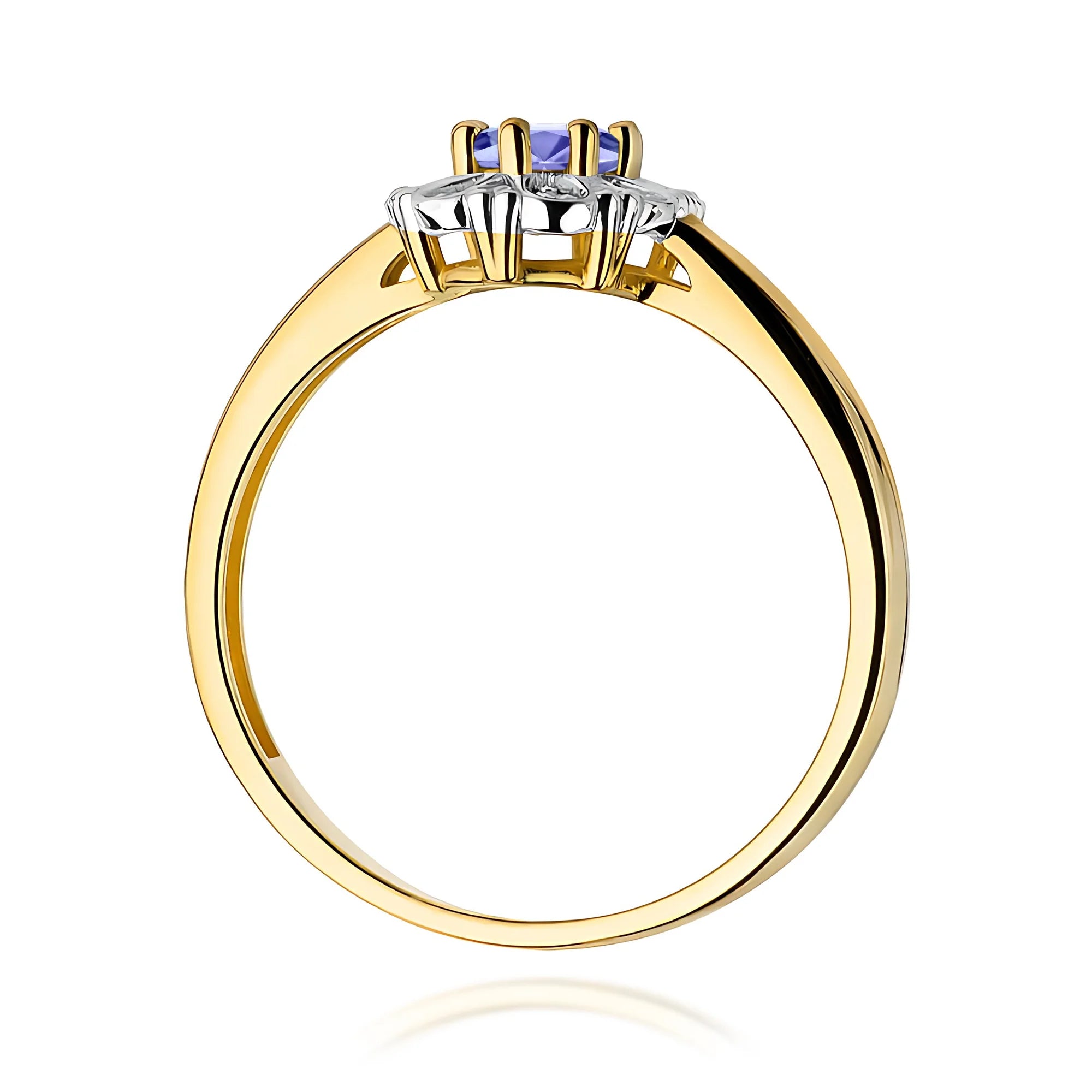 14k (585) Gold Ring | 0.40ct Tansanit and 0.069ct Diamonds | GREMARI Jewelry