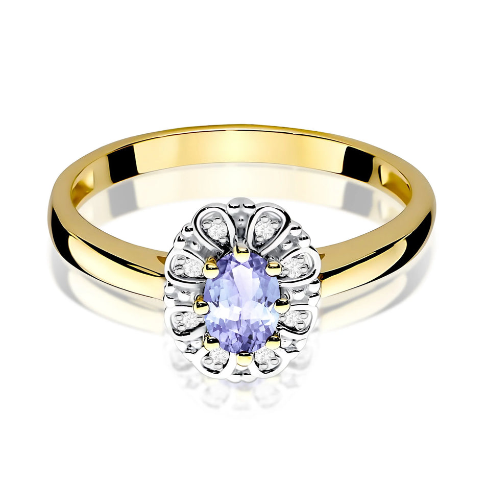 14k (585) Gold Ring | 0.40ct Tansanit and 0.069ct Diamonds | GREMARI Jewelry
