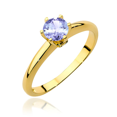 14k Gold (585) Ring | 0.50ct Tanazanite & 0.04ct Diamonds | GREMARI Jewelry
