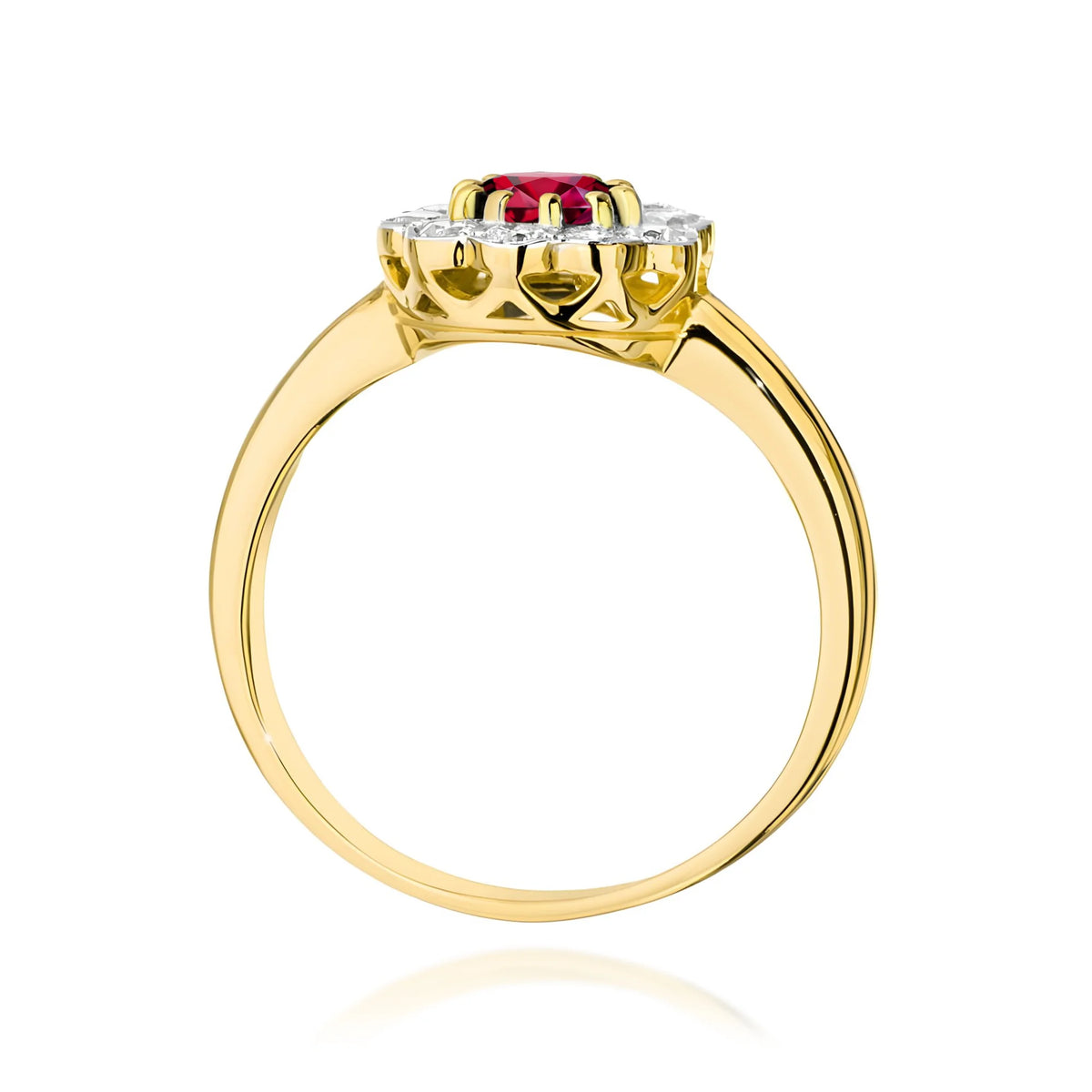 14k (585) Gold Ring | 0.60ct Ruby and 0.30ct Diamonds | GREMARI Jewelry

