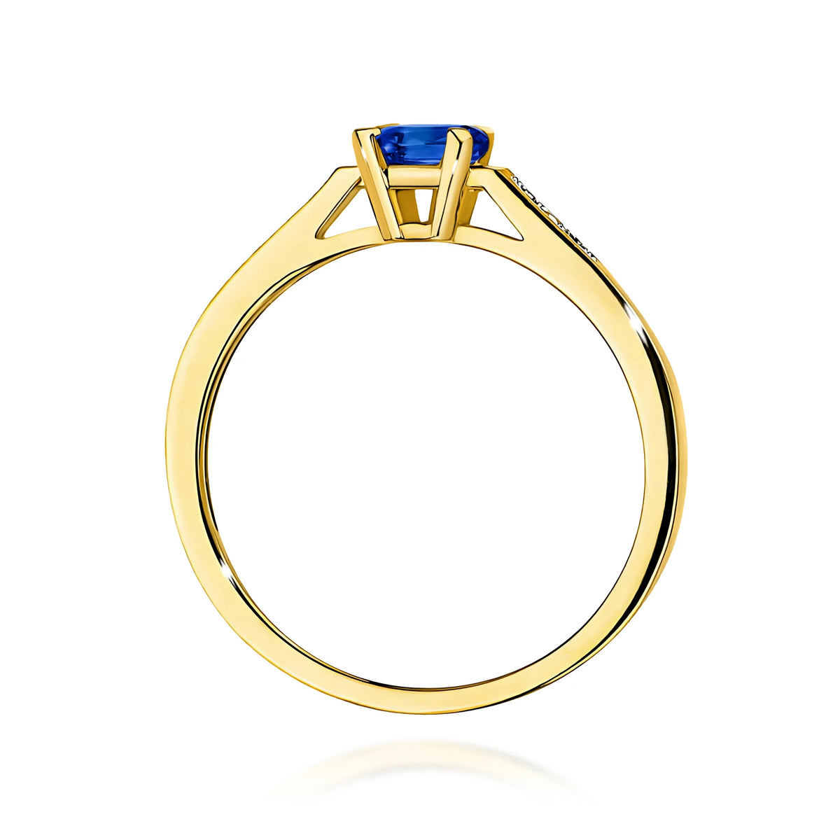 14k (585) Gold Rings | 0.60ct Sapphire and 0.04ct Diamonds | GREMARI Jewelry