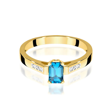 14k (585) Gold Rings | 0.65ct Topaz and 0.04ct Diamonds | GREMARI Jewelry
