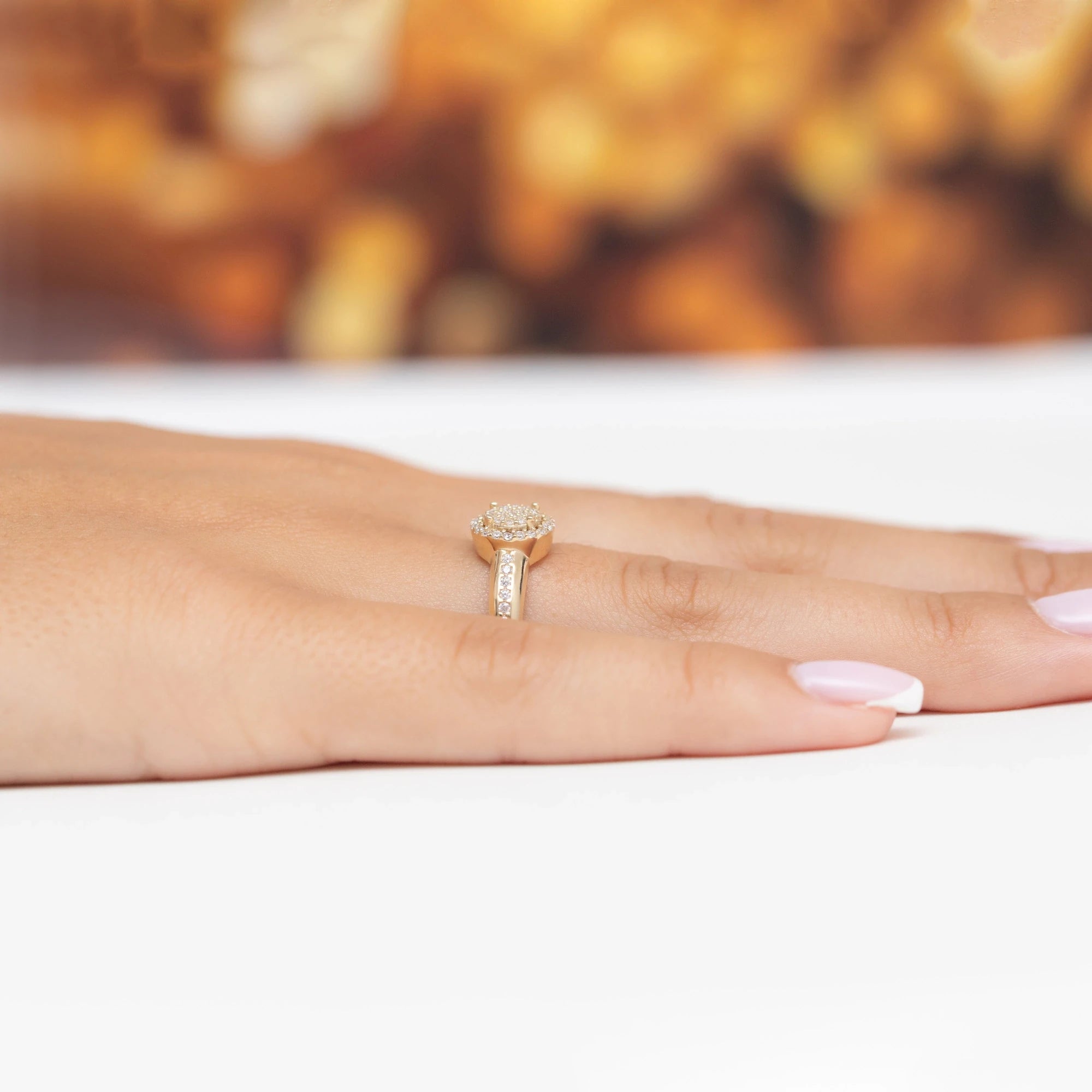 Prsten ze 14karátového zlata (585) | Sada zirkonií | Šperky GREMARI