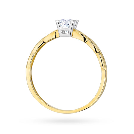 14k Gold (585) Ring | Zirconia Decorated Band | GREMARI Jewelry