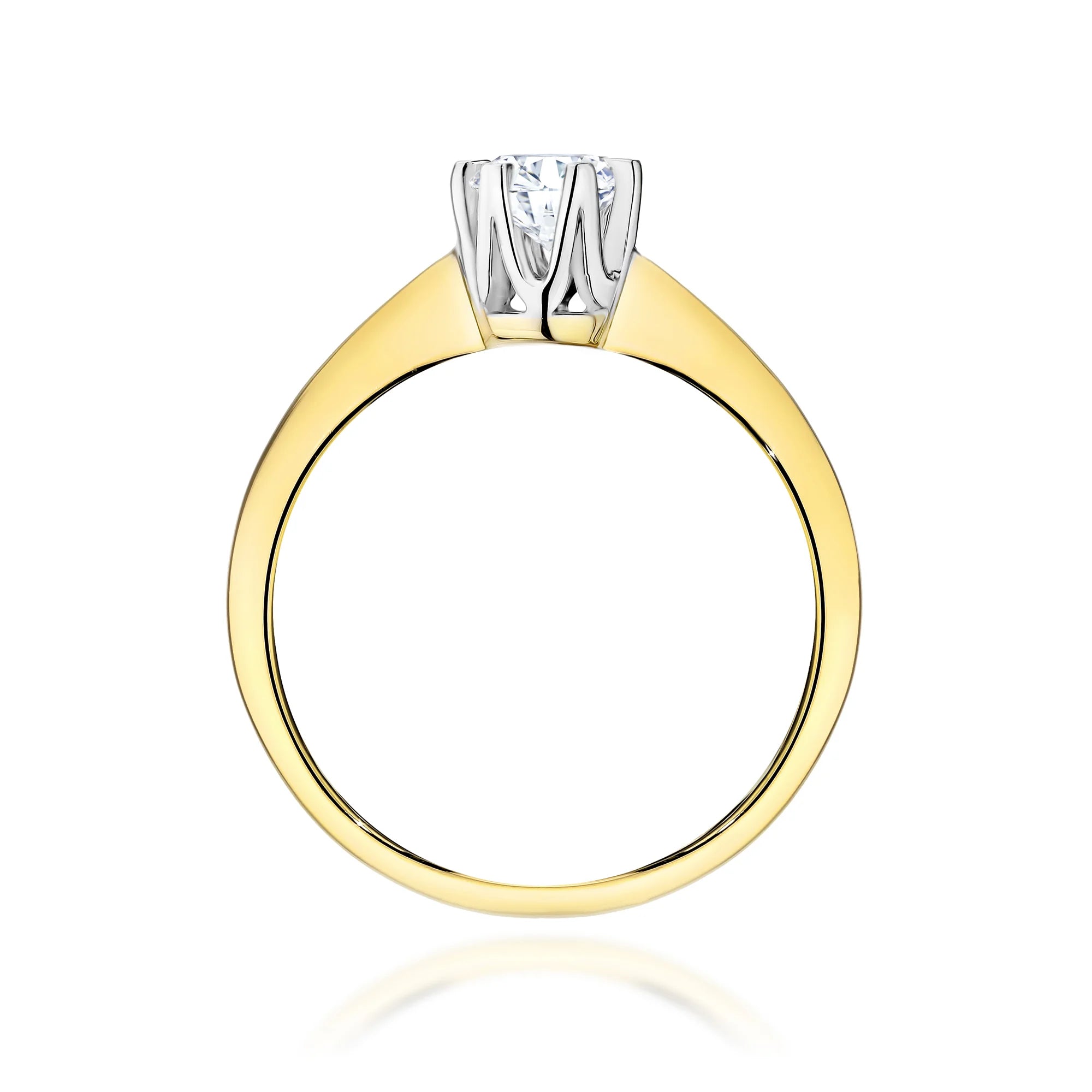 Gold 14k(585) ring with 0,50ct diamond.  Is packaged in an elegant box, which is perfect for a gift.