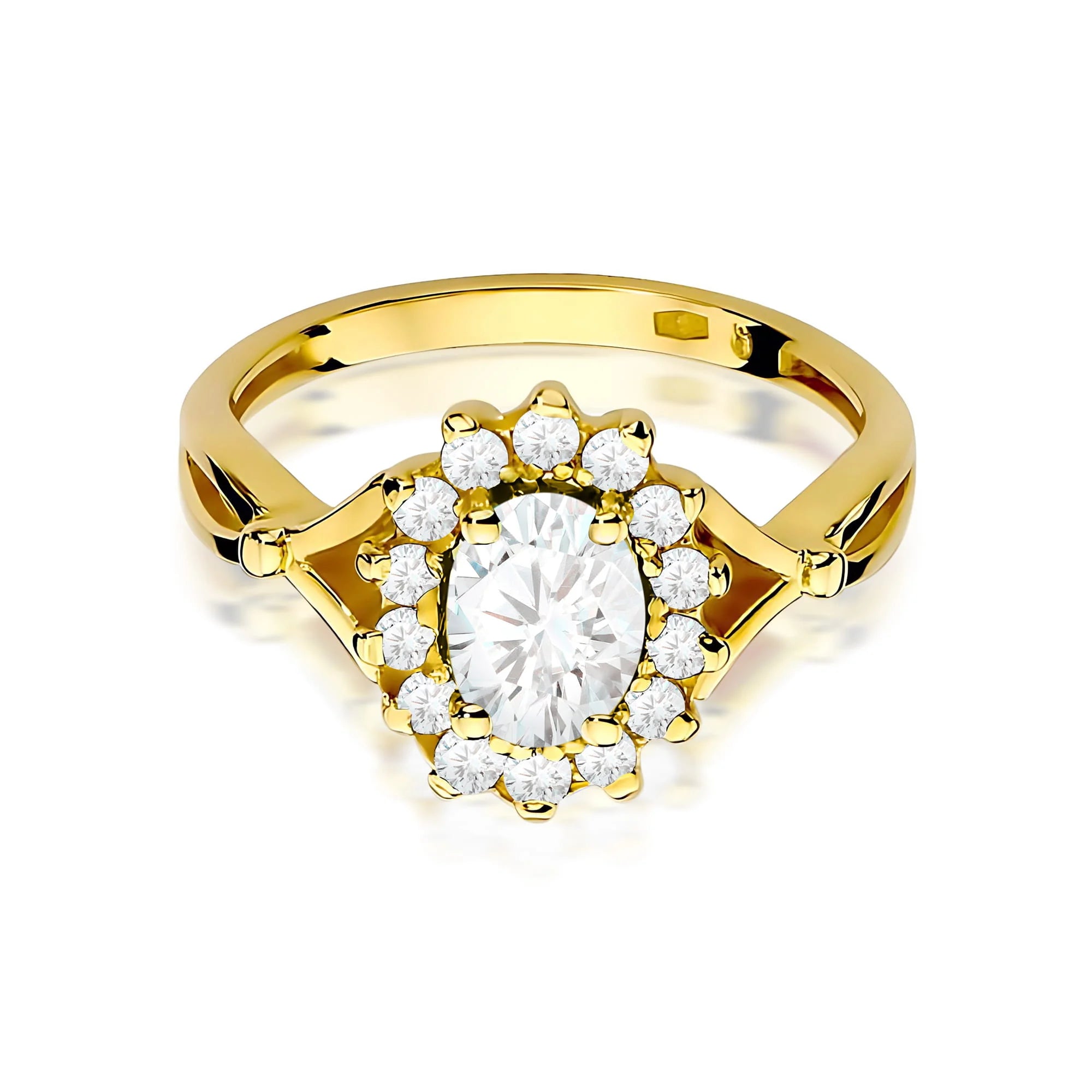 Gold 14k(585) ring with 0,70ct and 0,28ct lab diamond.  Is packaged in an elegant box, which is perfect for a gift.
